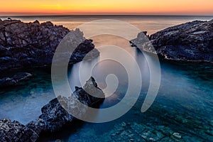 Dawn at Cala Bramant (Catalonia, Alt Emporda) Spain. photo